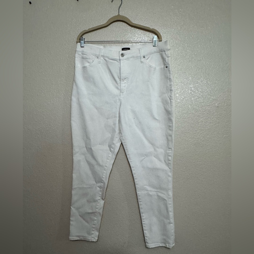 Express Women's White High-Rise Skinny Jeans